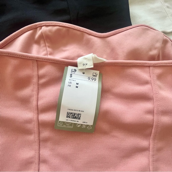 Bundle of 3 H&M Cropped Tube Tops - Size M - Picture 3 of 5